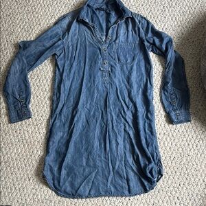 AE Denim Long Sleeve Shirt Dress